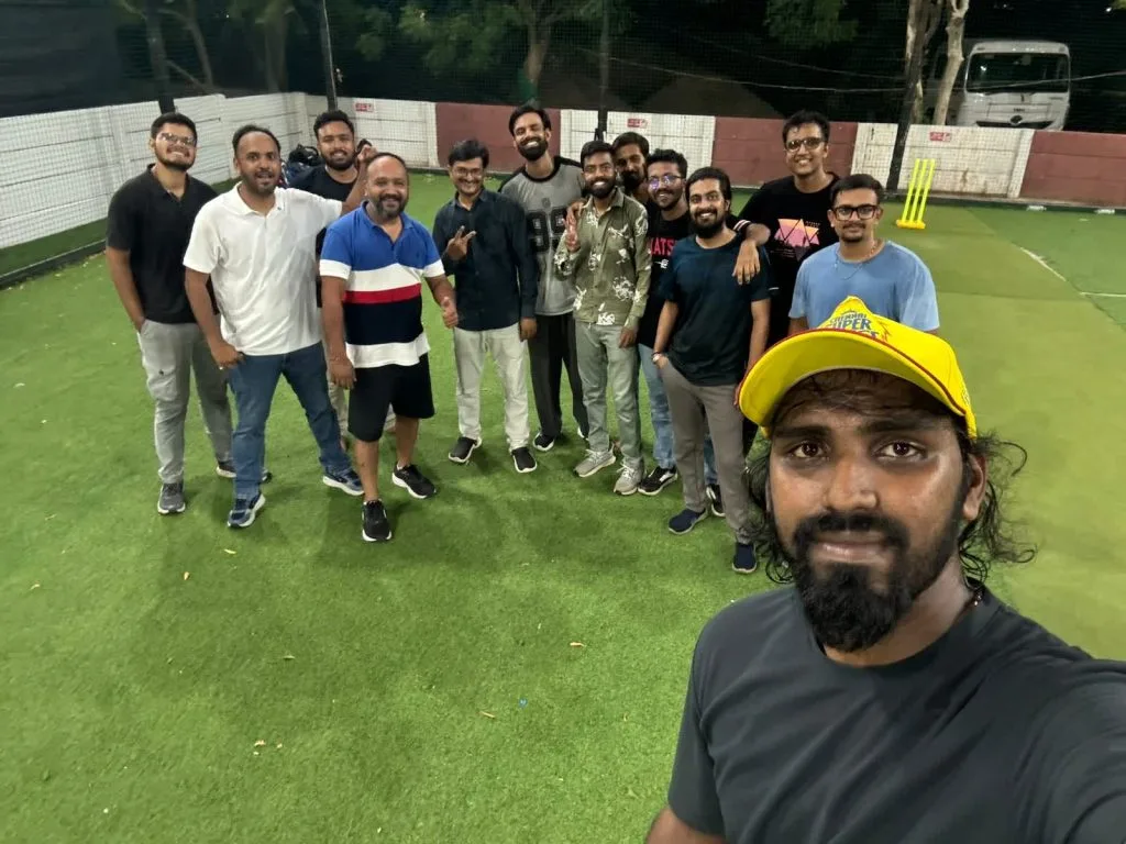 The annual cricket match, played more seriously than it should be